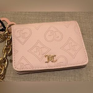 Juicy Couture Light Pink Monogram Key & Card Holder